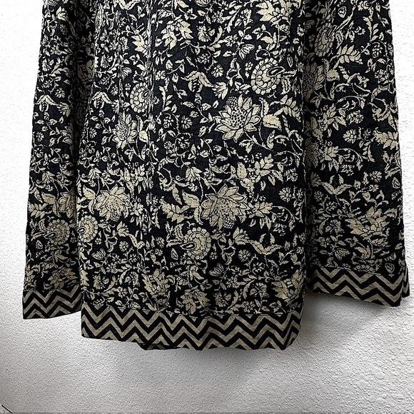 Free People Ultraviolet Ruched Detail Open Back Boho Maxi Dress Black Tan Large - Picture 6 of 15